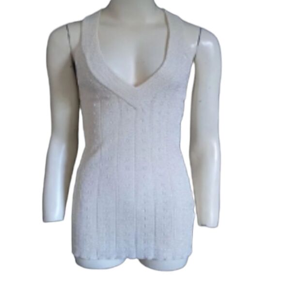 Love & Lemons Cram Pointelle Knit‎ Tank Top Plunged V-Neck Size Small - Picture 1 of 9